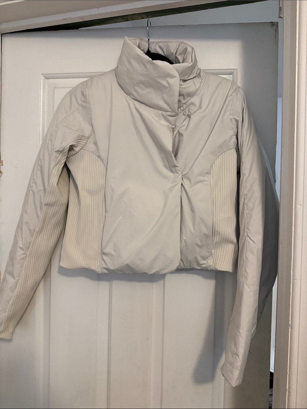 lululemon athletica Cropped Ivory Puffer Jacket